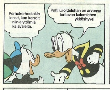 Aku Ankka perhokalastajana